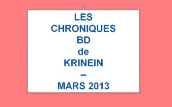 Les sorties BD de Mars chroniquées par KRINEIN