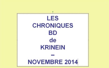 Les sorties BD de Novembre et Décembre 2014 chroniquées par KRINEIN