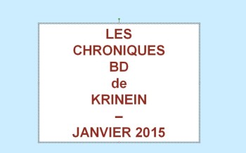 Les sorties BD de Janvier 2015 chroniquées par KRINEIN