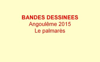 Festival d'angoulême 2015 : le palmarès