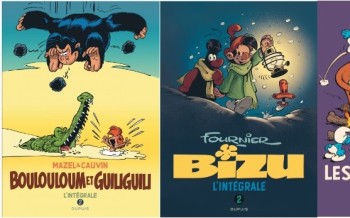 Intégrales Dupuis : Les schtroumpfs n°4, Boulouloum et Guiliguili n°2, Bizu n°2