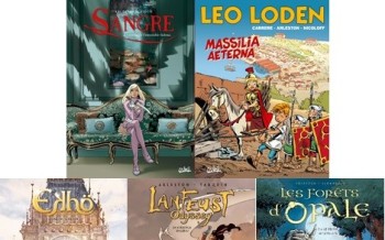 Soleil : Sangre T2, Léo Loden T25, Les forêts d'opale T10, Lanfeust odyssey T9, Ekhö monde miroir T7
