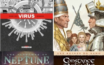 Delcourt : Virus T1, Valois T2, Les fantômes de Neptune T3, Constance d'Antioche T1