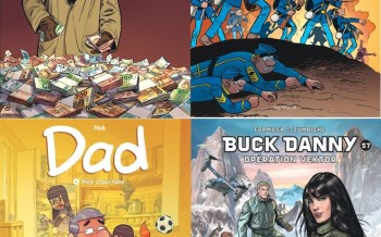 Dupuis : Dad T6, Jérôme K Jérôme Bloche T28, Les Tuniques bleues T63, Buck Danny T57