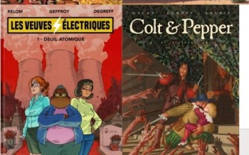 Delcourt : Nevada T3, Colt & Pepper T2, Cléopâtre T4, Les veuves électriques T1