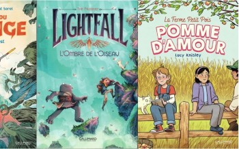 Gallimard : La ferme Petit Pois T2, Les aventures du roi Singe T2, Lightfall T2