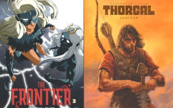 Le Lombard : The Frontier T3, Thorgal Saga T3, Nephilims T2, Les Schtroumpfs et le village des filles T7