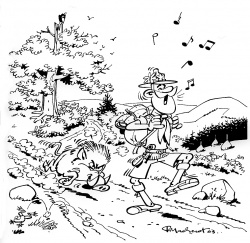 Héron mélomane et a boar
