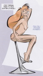 Un tabouret dans le cul, comme c'est rigolo... 