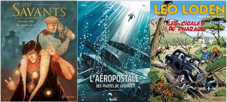 Soleil : Les Savants T1, Léo Loden T24, L’Aéropostale : Saint-Exupéry