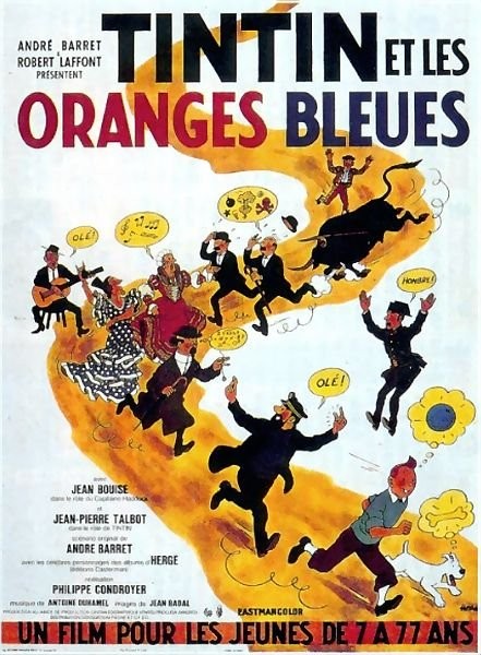 René Goscinny dans Tintin et les oranges bleues